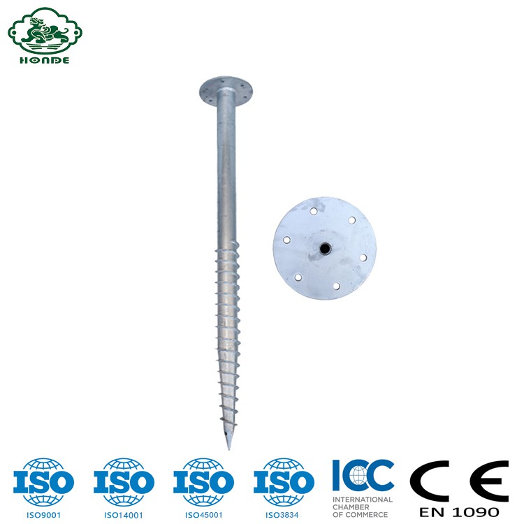 Pozinkovaný dřevěný dům F zemní šroub